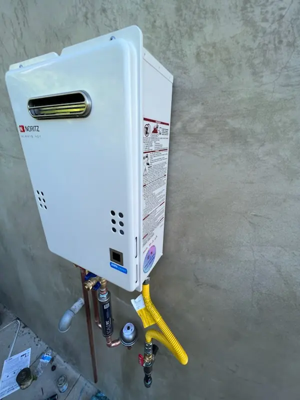 Tankless water heater installation for Browning homes
